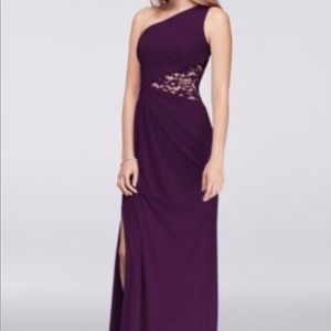 David’s Bridal plum colored dress